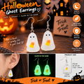 Halloween Candy Ghost Glow-in-the-Dark Earrings